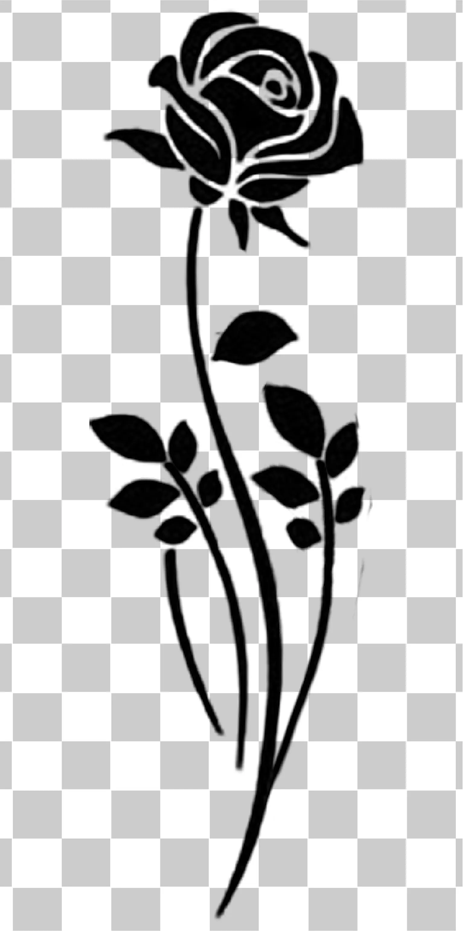 Rose noire et blanche, Blossom rose simple et noir, Tatouage de fleur de rose png, 