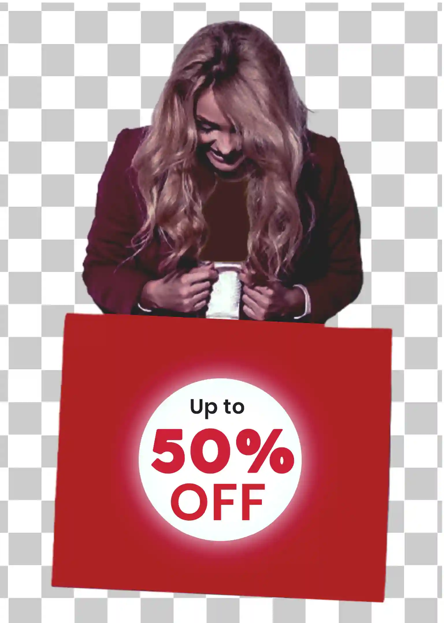 Jusqu'à 50% de réduction sur les autocollants de vente, Étiquettes de réduction, Pour cent de réduction sur les panneaux et les étiquettes promotionnelles, 
