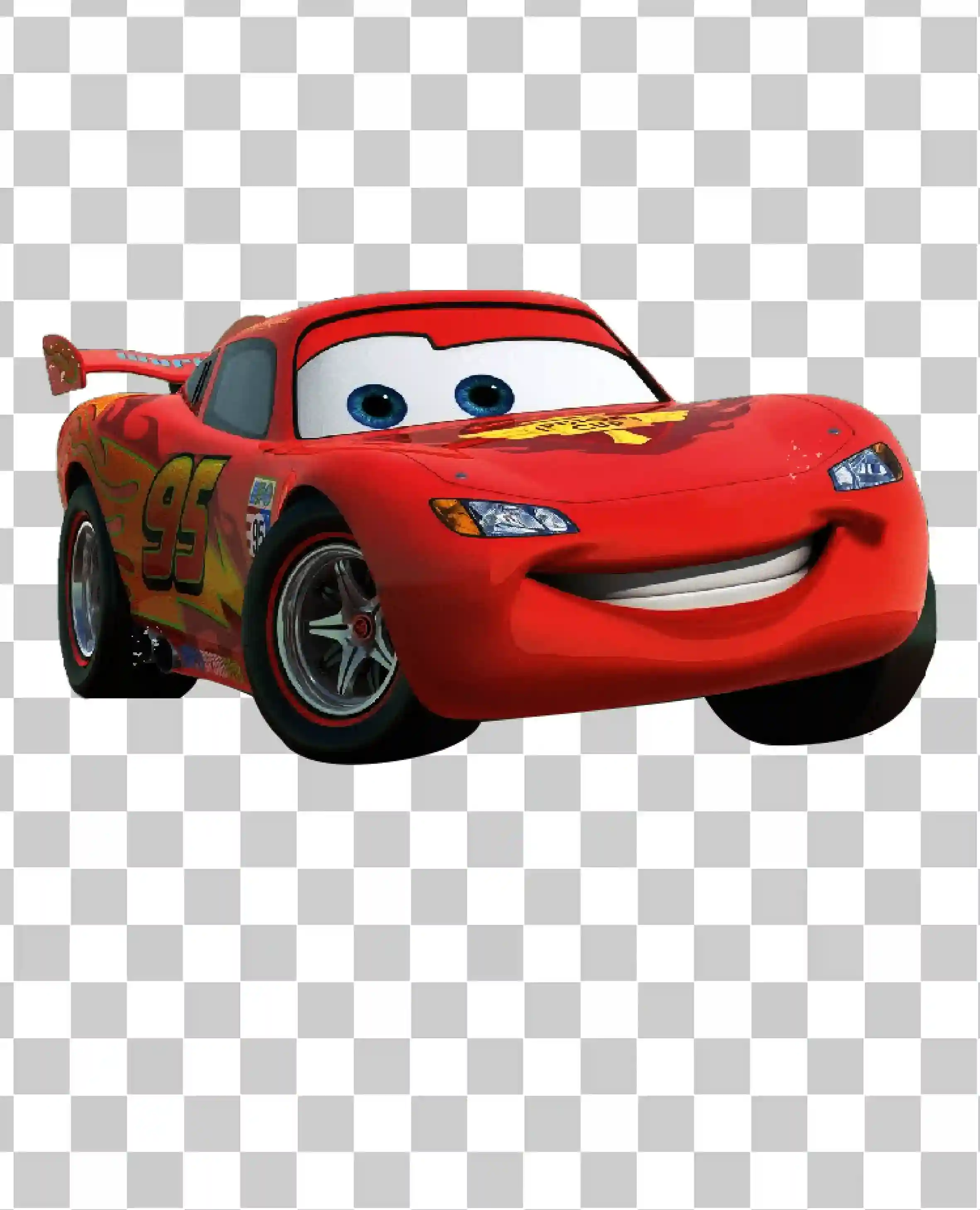 Lightning McQueen, Rayo McQueen PNG, Czerwony samochód sportowy, Szybki animowany samochód i maskotka, samochód, 