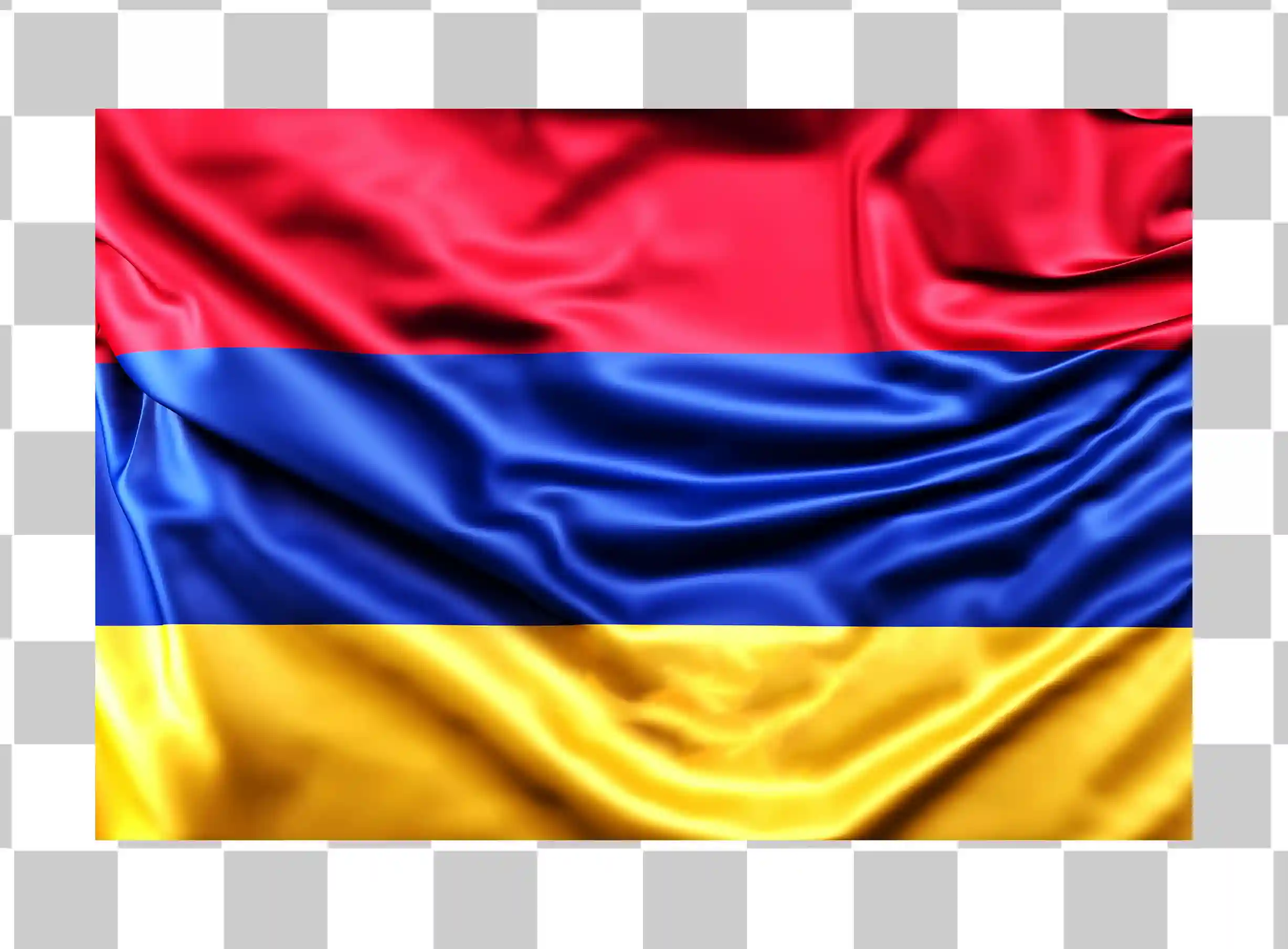 Flag of Armenia Vector Illustration – Waving National Flag Clipart, Printable Country Flag with Texture & Presidential Design, 