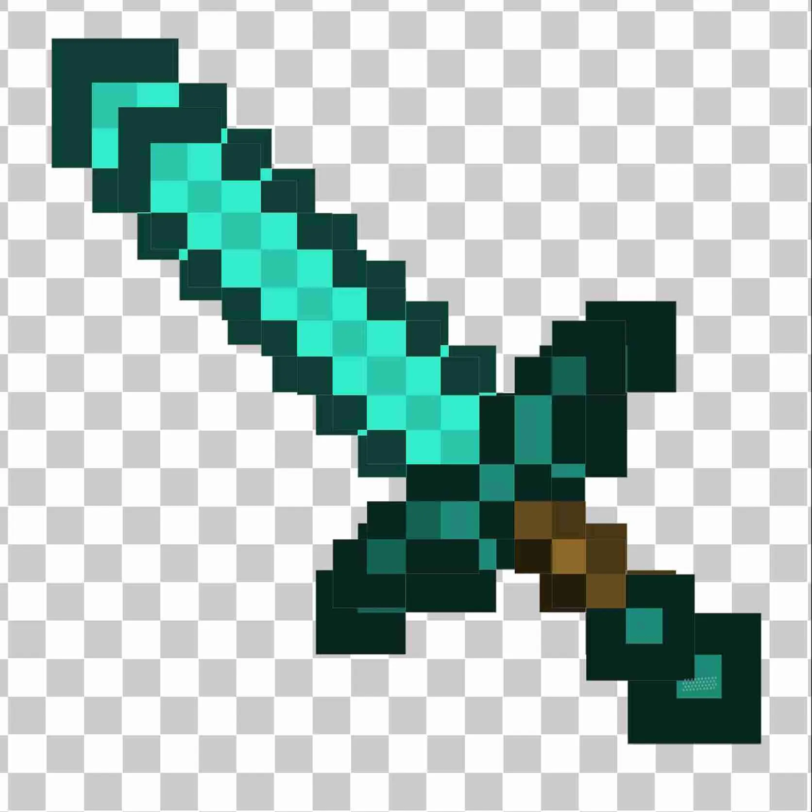 Minecraft Sword PNG - 상징적 인 게임 무기 및 픽셀 아트, 