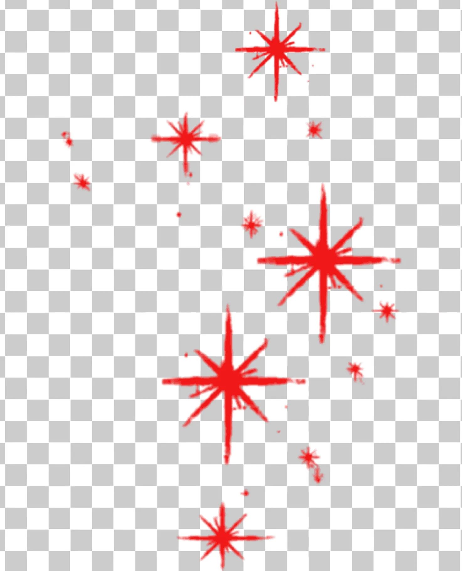 Red Sparkles PNG, Fireworks, Christmas Decoration & Red Star Template, 