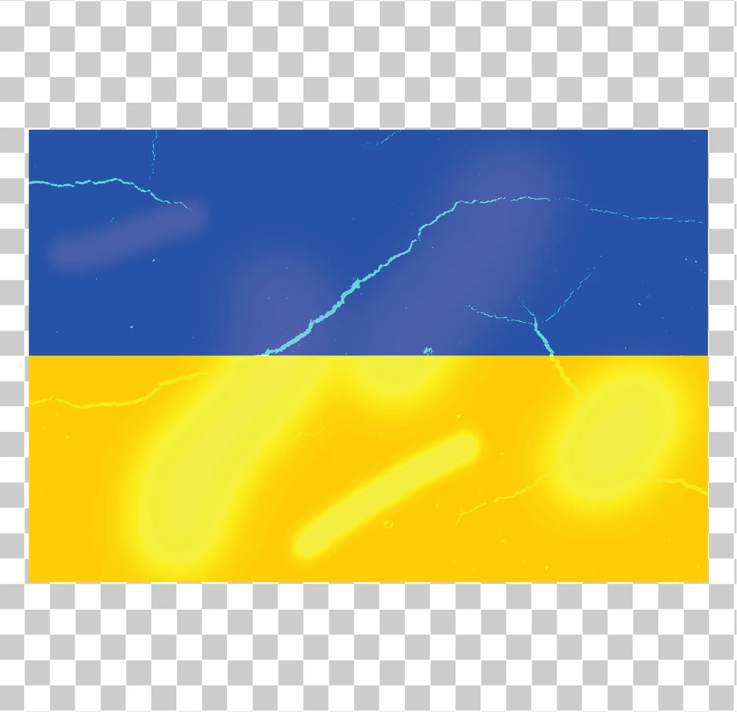 Ukrajina vlajka, Žlutá a modrá vlajka Ukrajiny Ukrajinský symbol nezávislosti, Popraskaná vlajková textura PNG Design, 