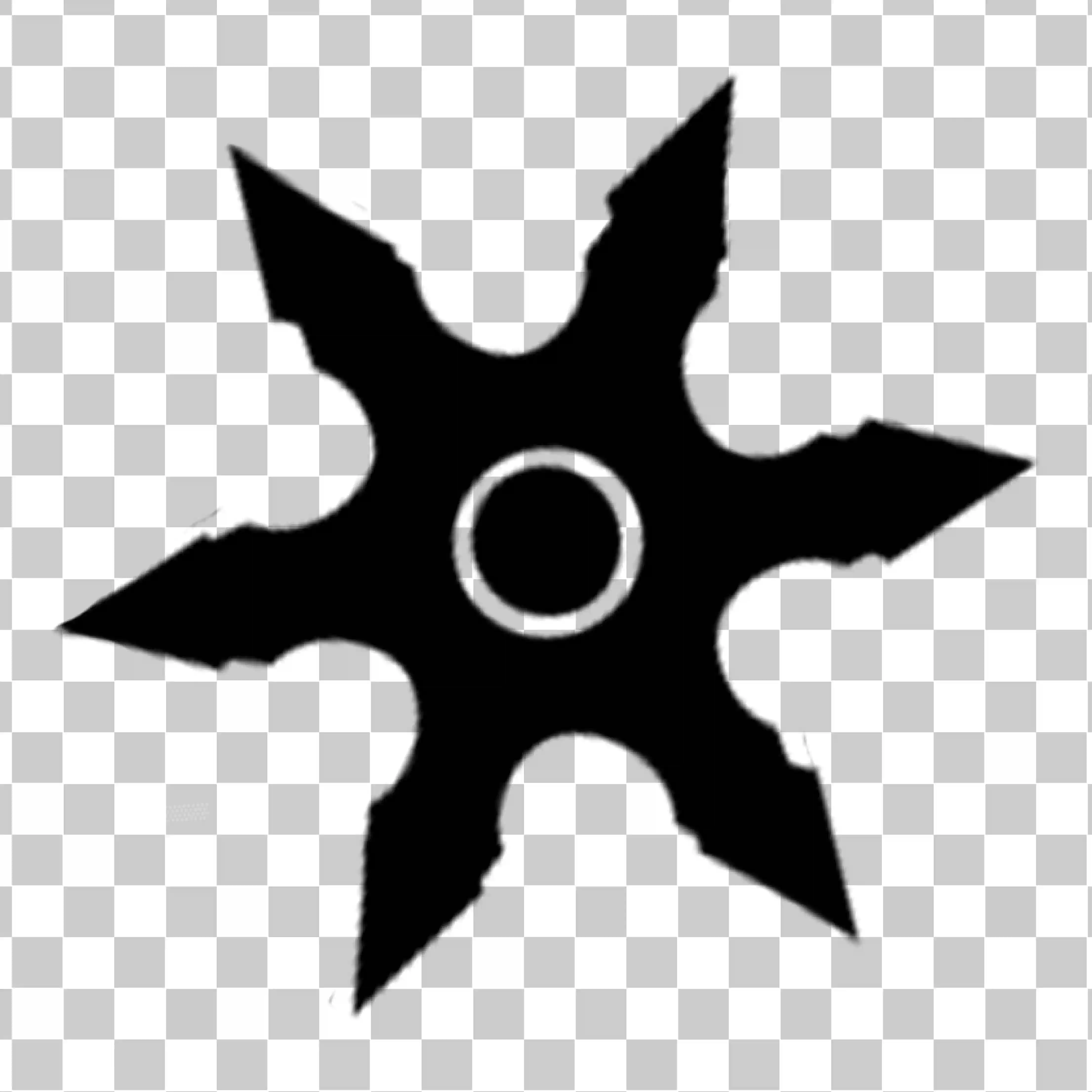 Ninja -tähti - Musta Ninja Shuriken, Sarjakuvatähti, ja heittämällä aseen png, 